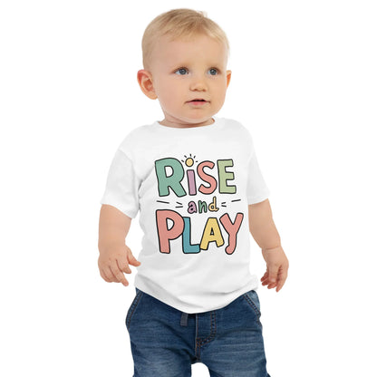 Baby Jersey Short Sleeve Tee | Rise And Play - AwRans Clothing