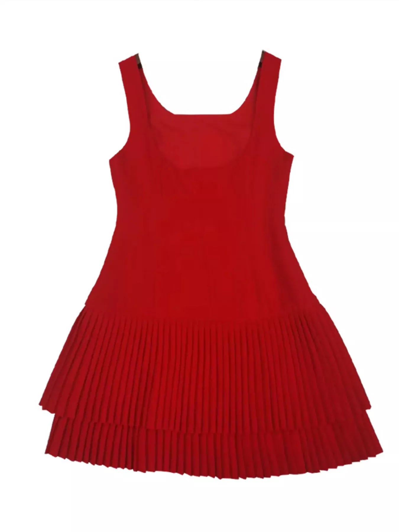AwRans Premium | Crisp White Drop-Waist Pleated Mini Dress Red Dress AwRans Premium d1fb5a4f5b044c5b91e855adb12fe466-Max-Origin