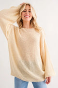 Glamorous Champagne Sequined Lightweight Knit Pullover CREAM Sweaters AwRans Premium d417113fdde4471e88c677ea35406747-Max-Origin