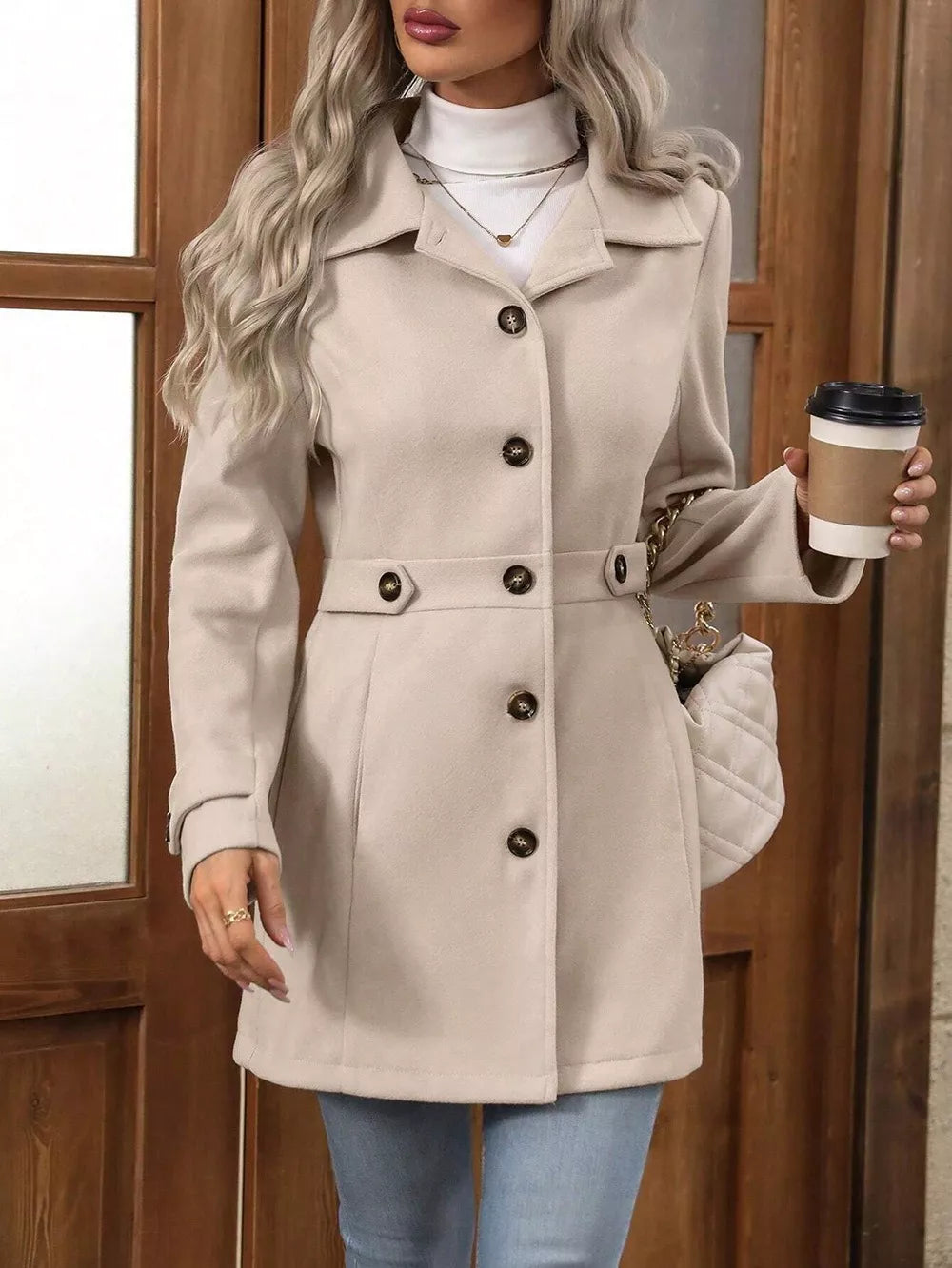 Classic Elegant Button-Front Coat Overcoats AwRans Premium dfa77138-a4b1-43fd-803f-11f5d71c72e8-Max-Origin