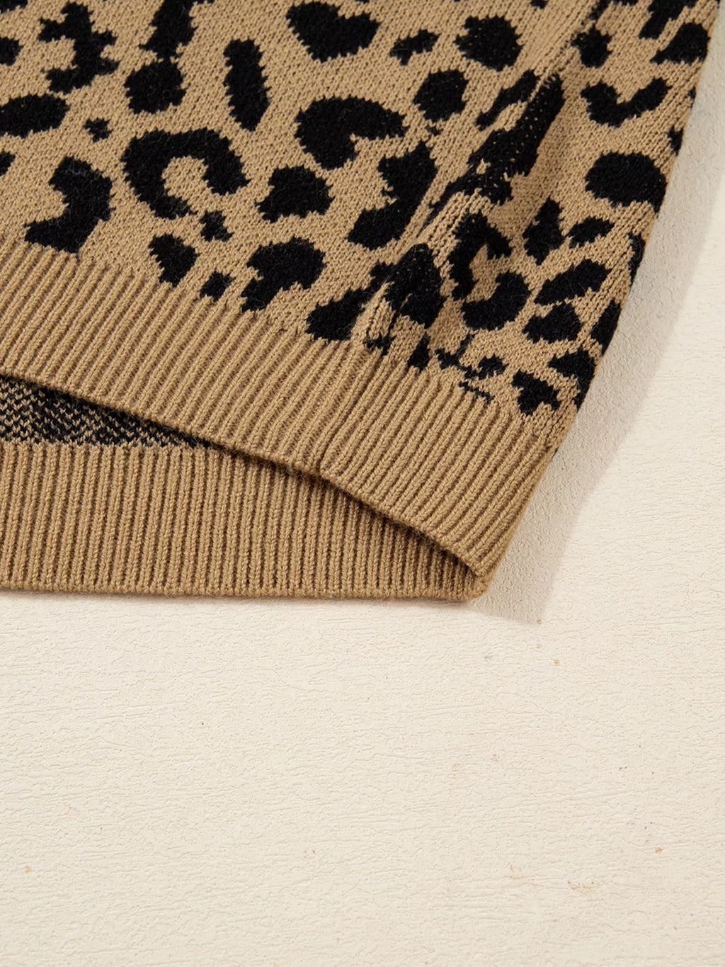 Oversized Leopard Print Chunky Knit Sweater Sweaters AwRans Premium edc30533c19c40418b55a4714d6472ab-Max-Origin