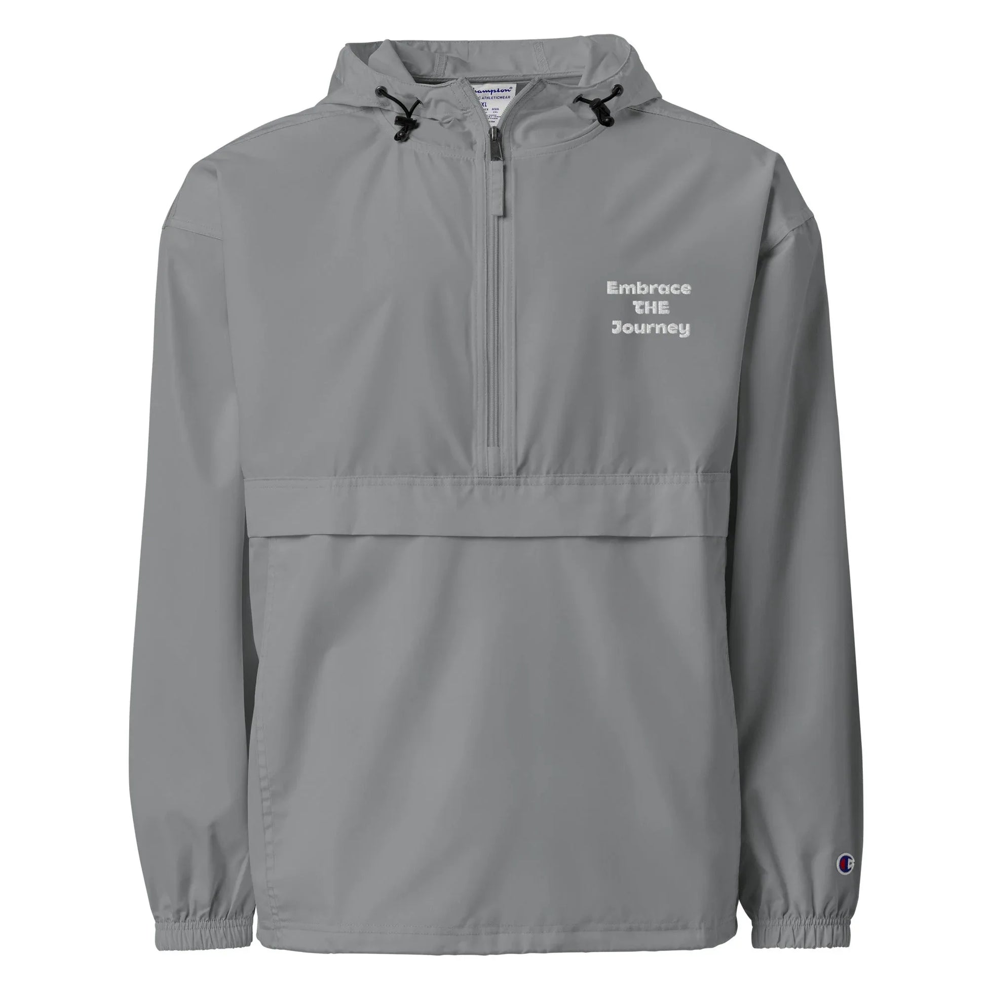 Unisex | Embrace The Journey - Embroidered Champion Packable Jacket - AwRans Clothing