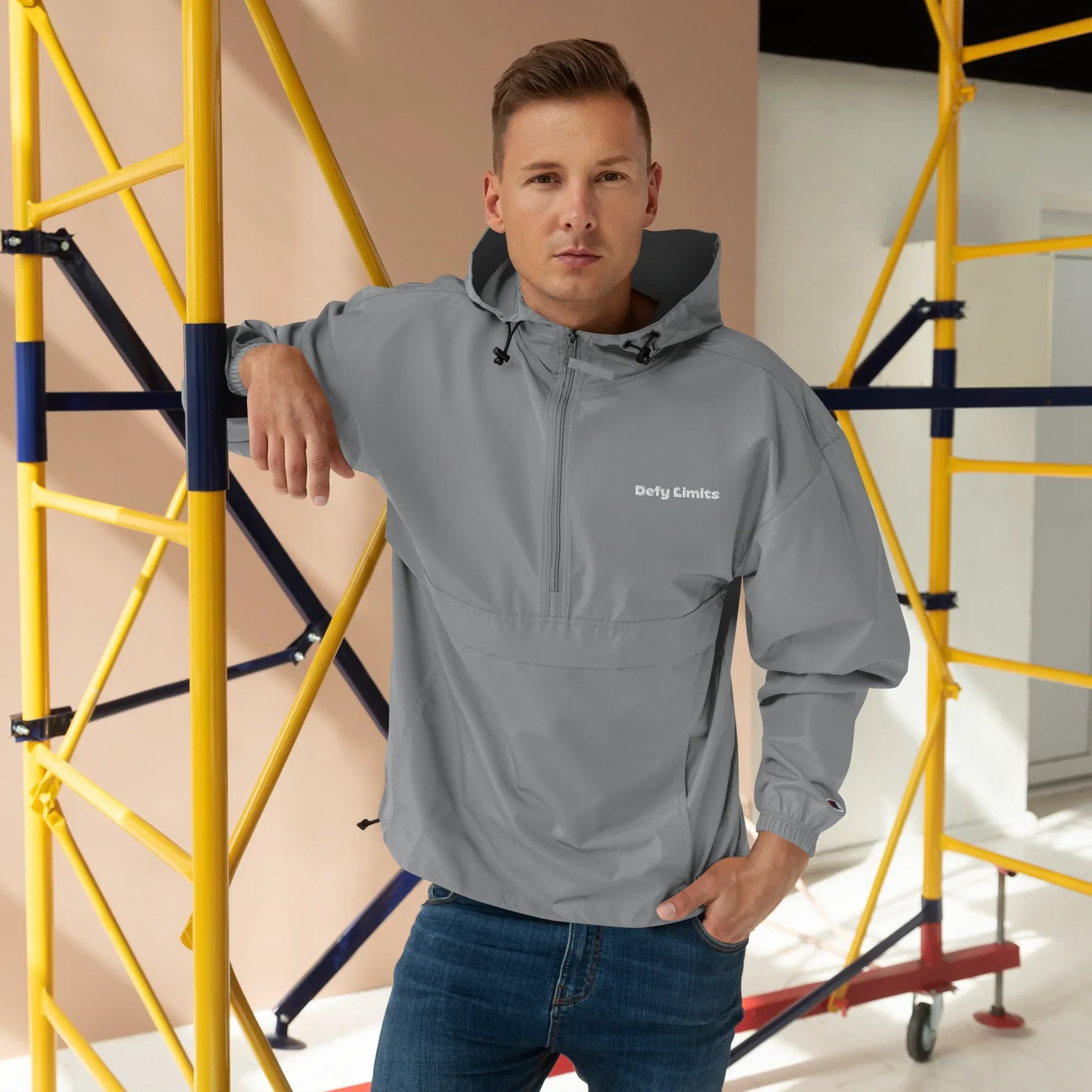 Unisex | Defy Limits - Embroidered Champion Packable Jacket - AwRans Clothing