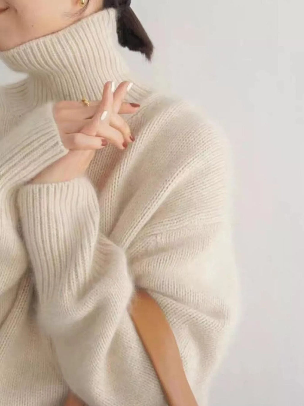 Cozy Cream Oversized Ribbed Knit Turtleneck Pullover Sweater Sweater AwRans Premium f9fd87d0-d8b2-4cbe-980e-c2cf27553c6e-Max-Origin