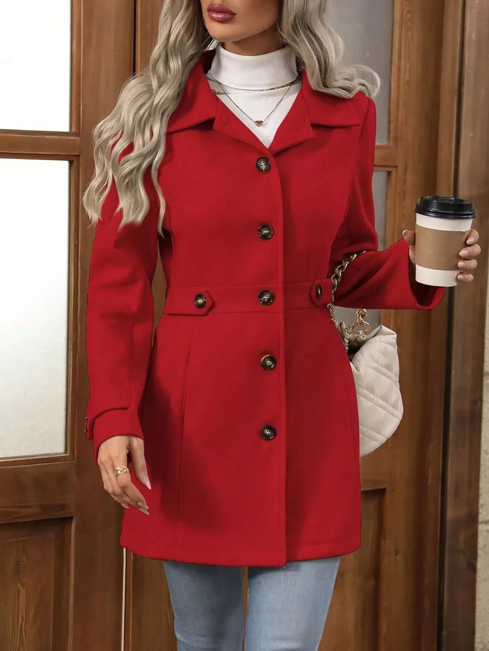 Classic Elegant Button-Front Coat Overcoats AwRans Premium ffcf514b-6567-4316-bf20-828c37f08cb2-Max-Origin