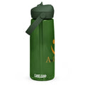 AwRans | Flip Straw Water Bottle Forest Green Water Bottle AwRans Clothing flip-straw-water-bottle-forest-green-front-68bd29765b459