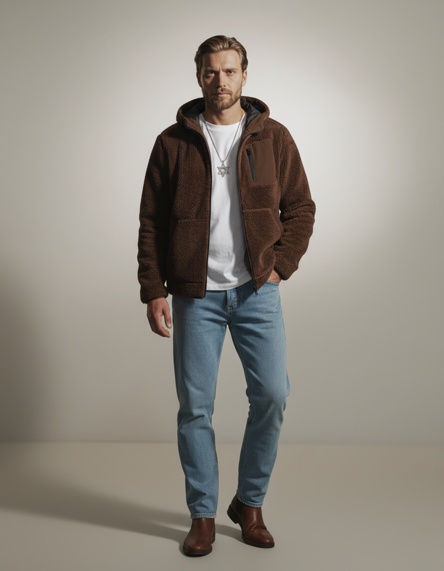 Urban Sherpa Fleece Hooded Jacket