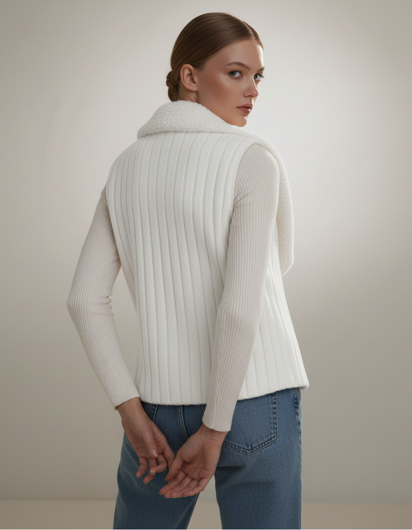 Chic Sherpa Fleece Open-Front Vest Vests AwRans Premium generated-fashion_3_22352fed-d392-4cf5-b2b1-24ee2c16ae04