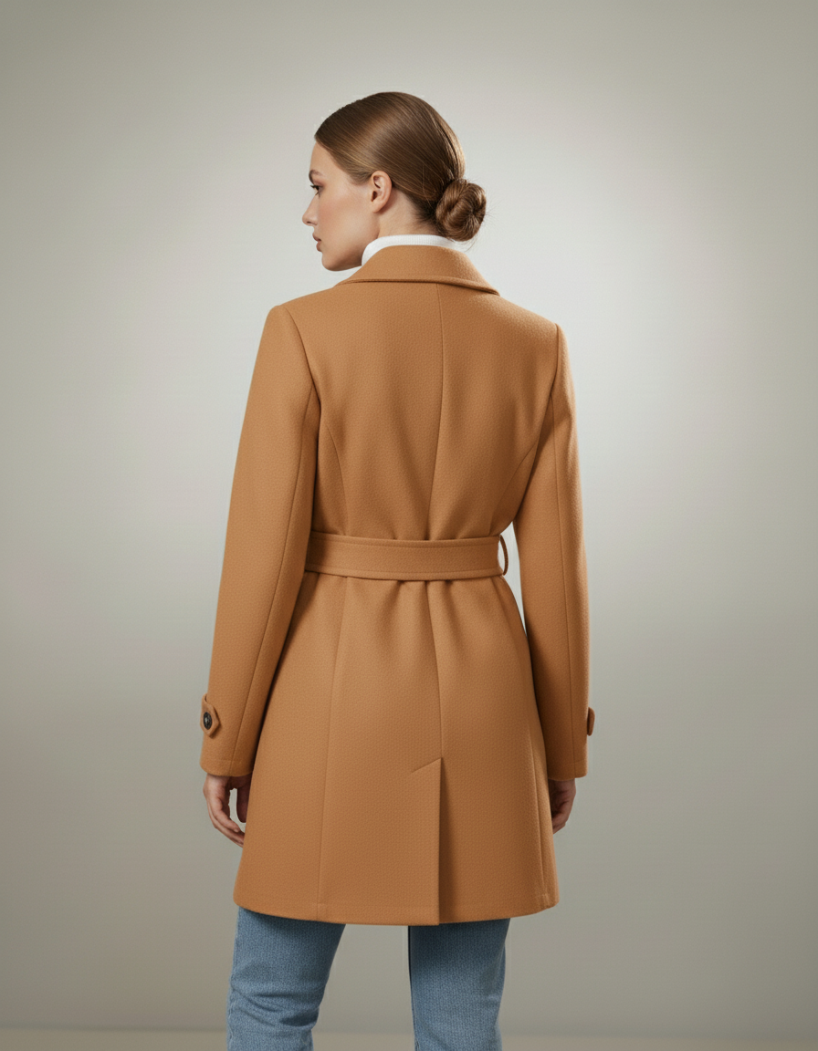 Classic Elegant Button-Front Coat Overcoats AwRans Premium generated-fashion_6_1