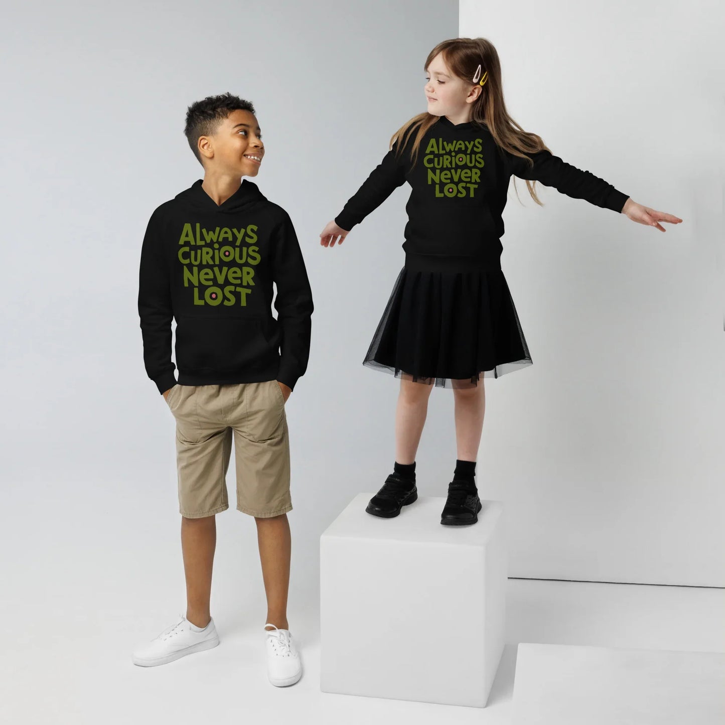 Always Curious Never Lost | Kids Hoodie - AwRans Clothing