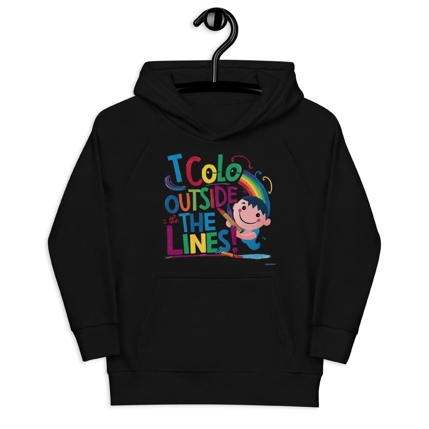 I Color Outside The Lines! | Kids Hoodie - AwRans Clothing