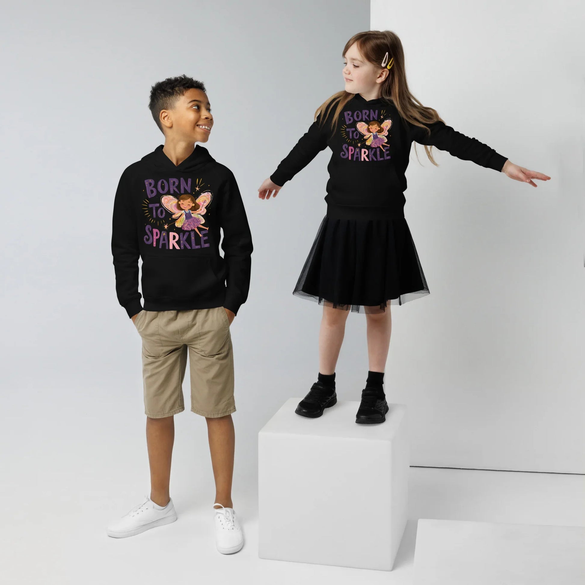 Born To Sparkle | Kids Hoodie - AwRans Clothing