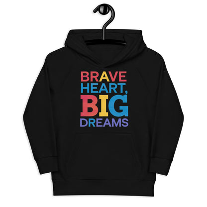 Brave Heart Big Dreams | Kids Hoodie - AwRans Clothing