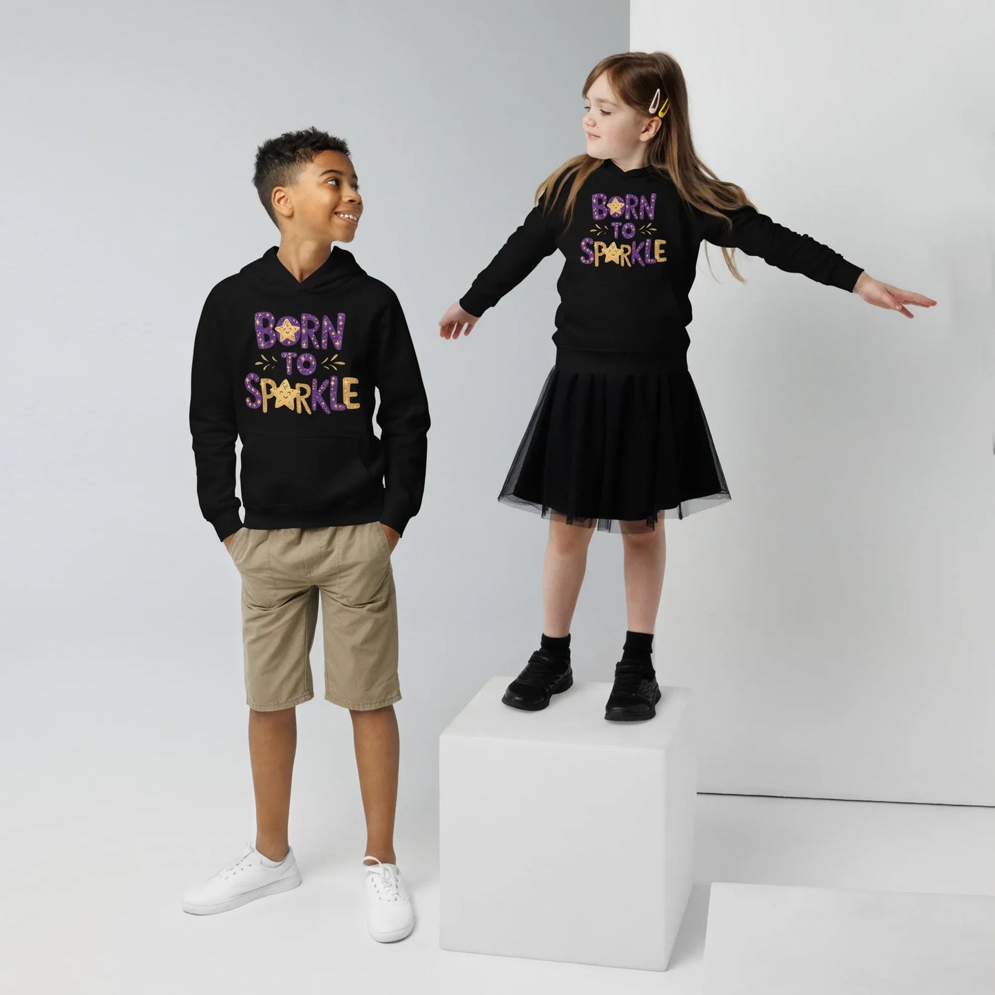 Born To Sparkle | Kids Hoodie - AwRans Clothing