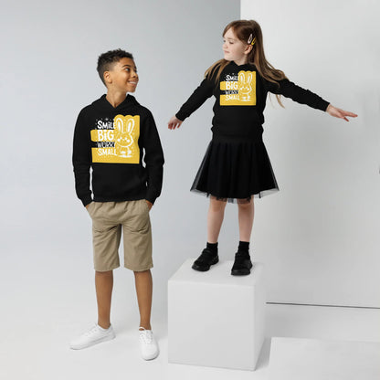 Smile Big, Worry Small | Kids Hoodie - AwRans Clothing