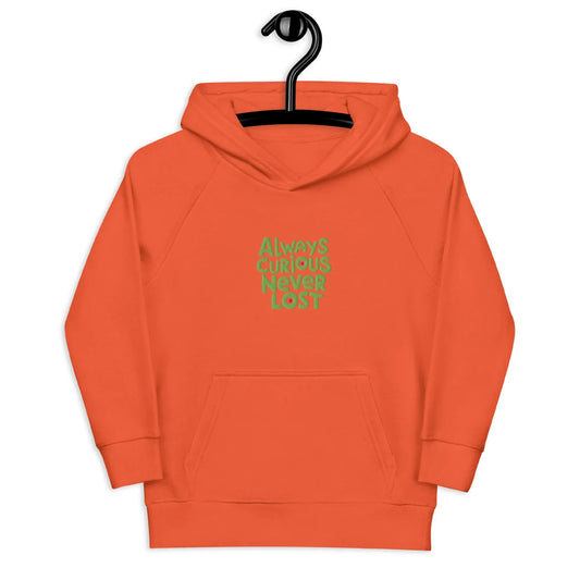Always Curious Never Lost | Kids Embroidered Hoodie - AwRans Clothing