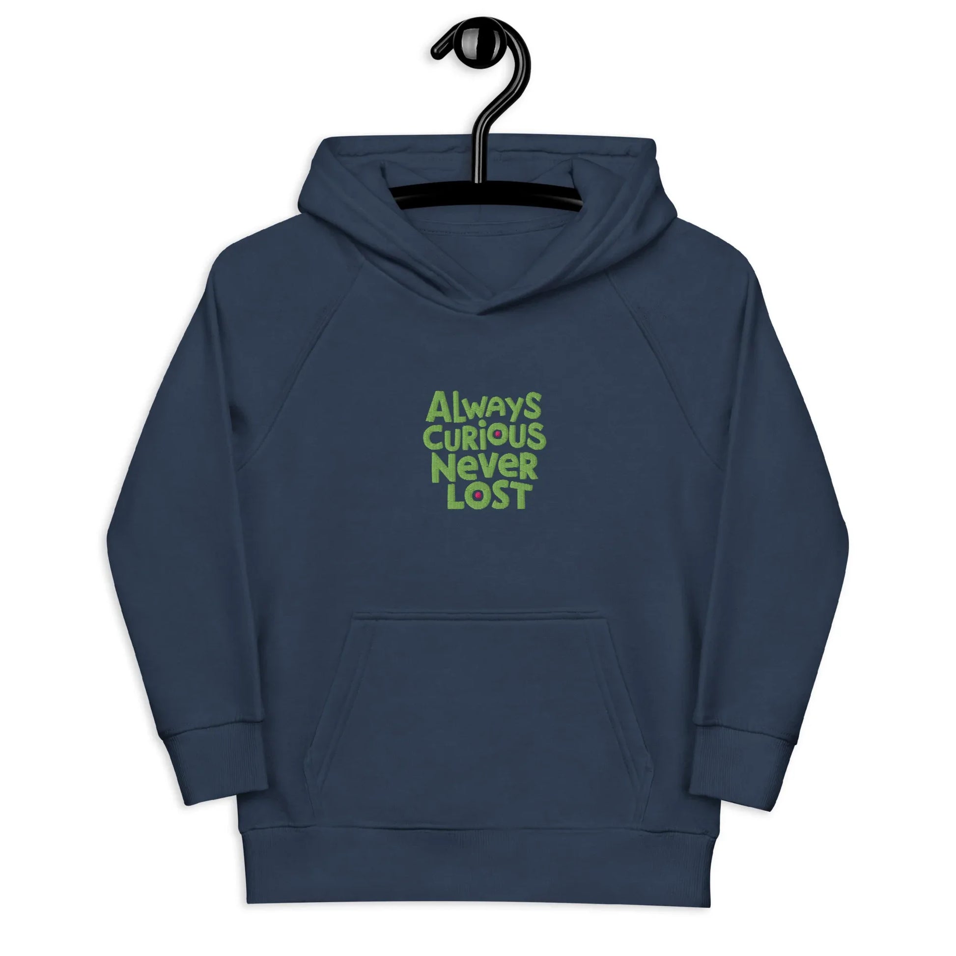 Always Curious Never Lost | Kids Embroidered Hoodie - AwRans Clothing