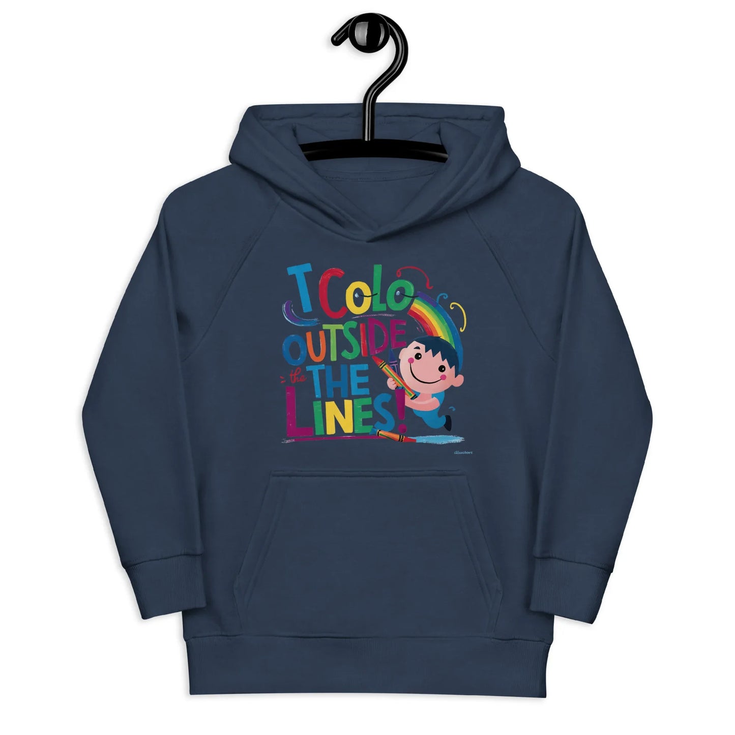 I Color Outside The Lines! | Kids Hoodie - AwRans Clothing