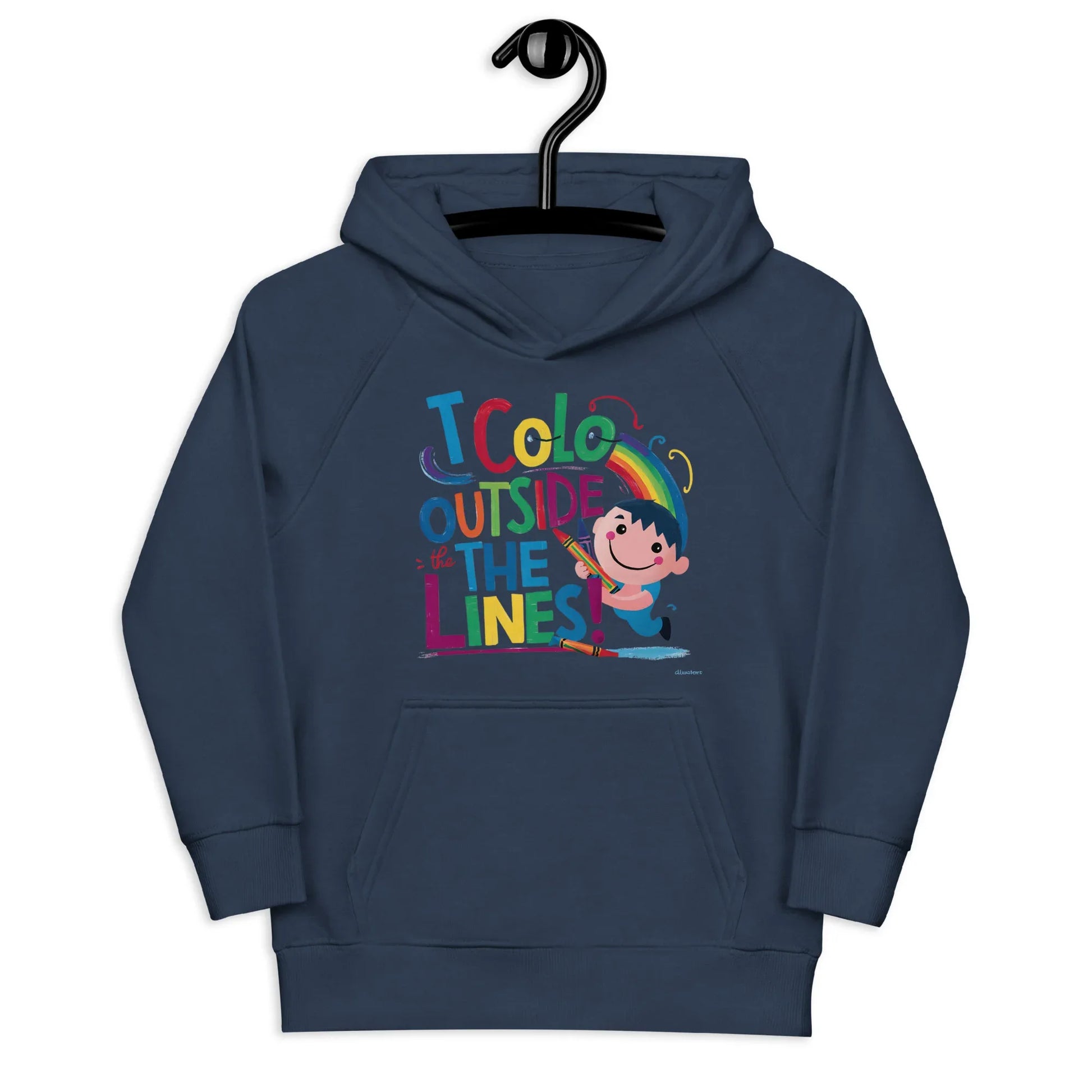I Color Outside The Lines! | Kids Hoodie - AwRans Clothing