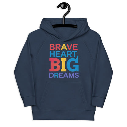 Brave Heart Big Dreams | Kids Hoodie - AwRans Clothing