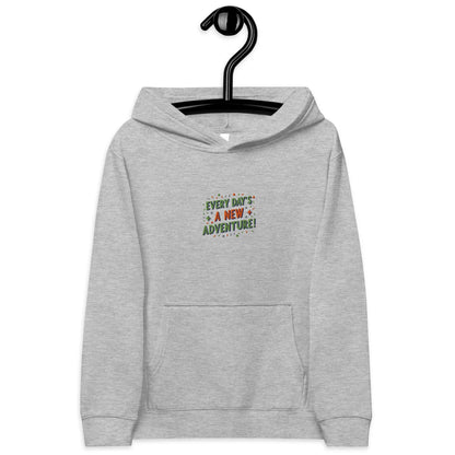 Every Day’s A New Adventure! | Kids Embroidered Fleece Hoodie - AwRans Clothing