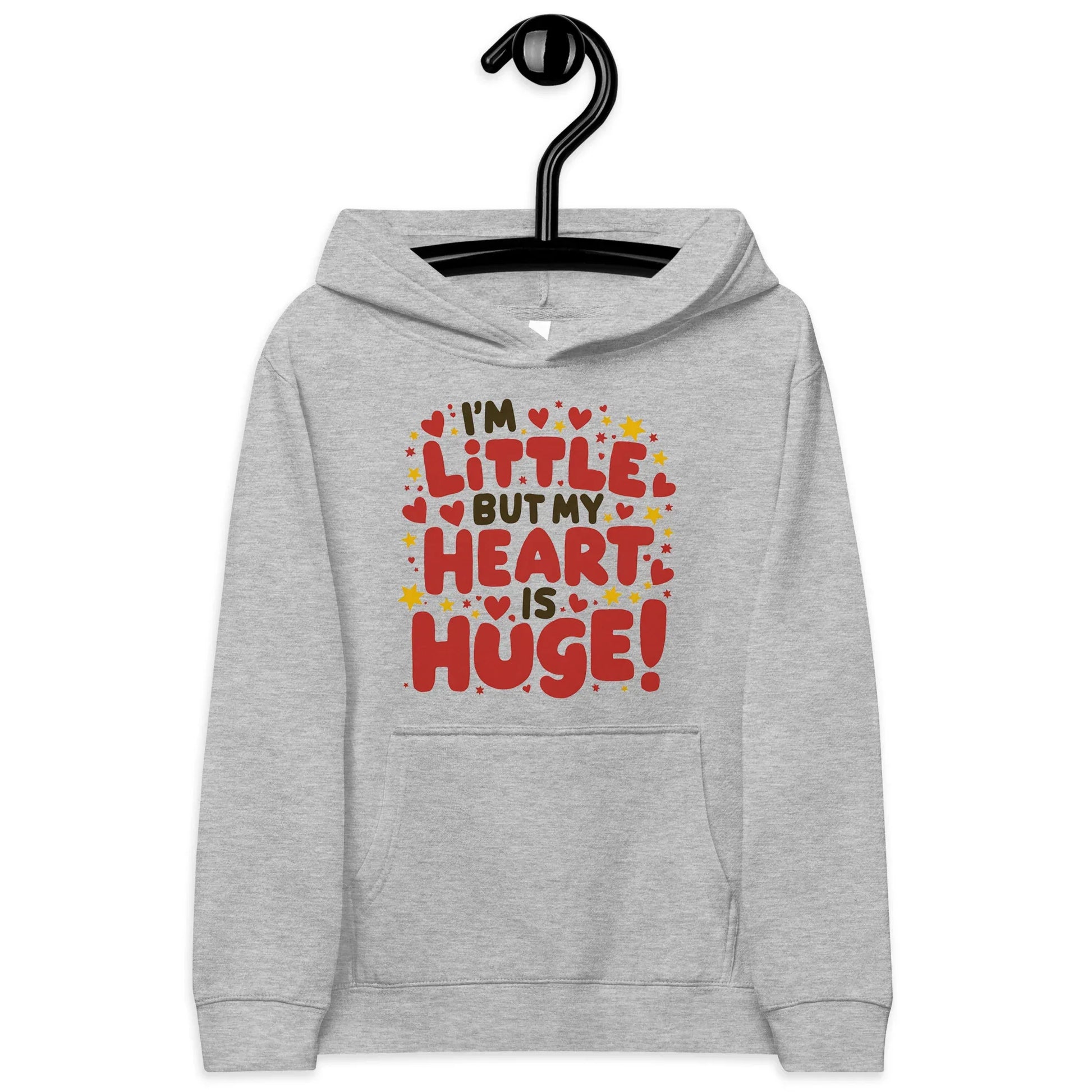 I’m Little But My Heart Is Huge! | Kids Fleece Hoodie - AwRans Clothing