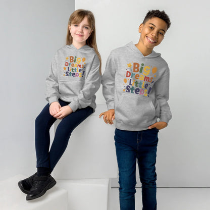 Big Dreams Little Steps! | Kids Fleece Hoodie - AwRans Clothing