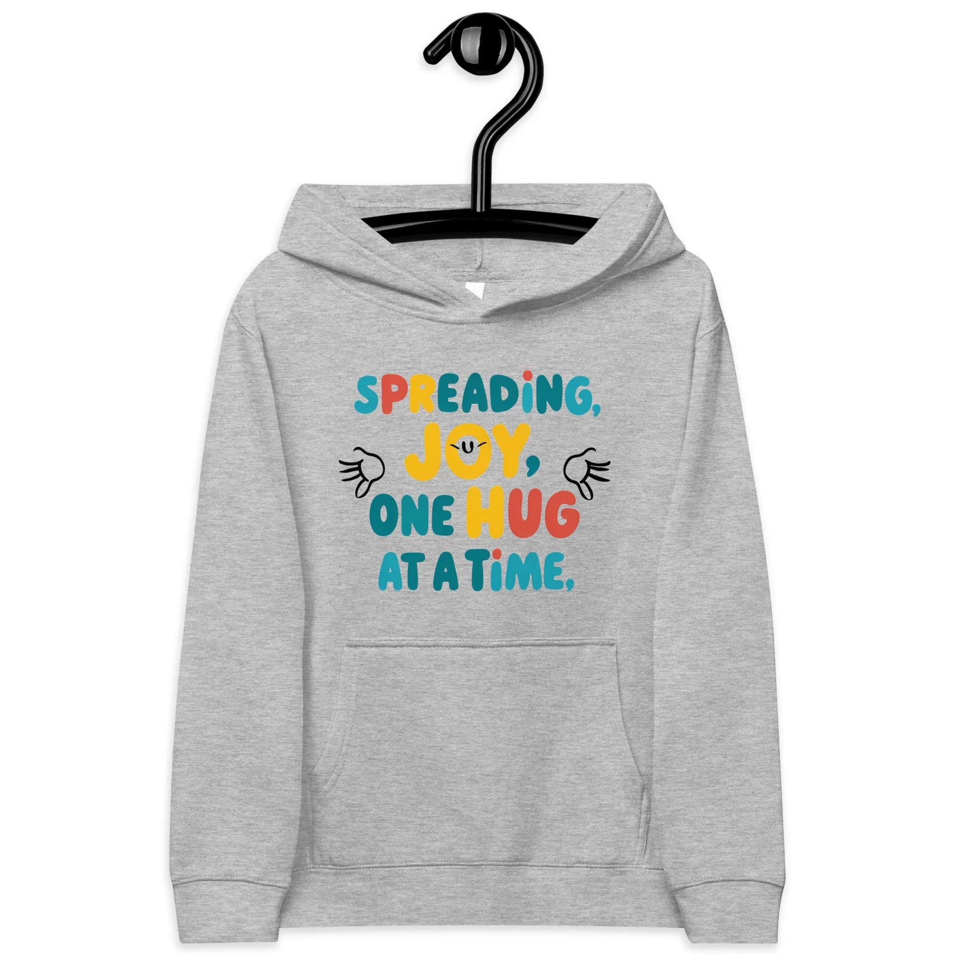 Spreading Joy One Hug At A Time | Kids Fleece Hoodie - AwRans Clothing