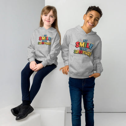 My Smile Is My Superpower | Kids Fleece Hoodie - AwRans Clothing