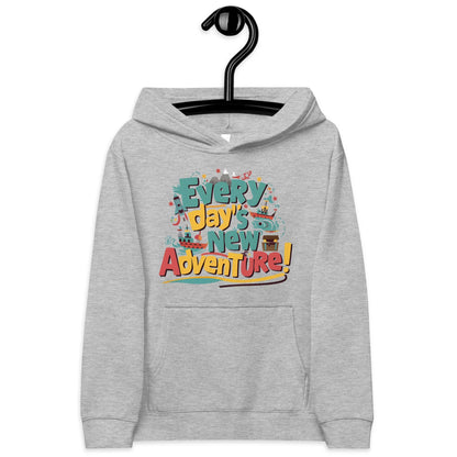Every Day’s New Adventure | Kids Fleece Hoodie - AwRans Clothing