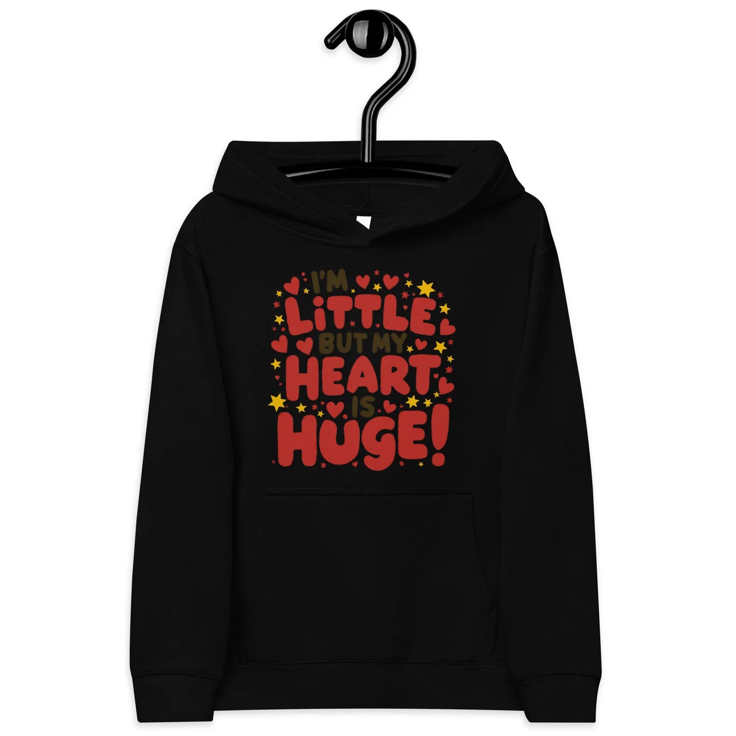 I’m Little But My Heart Is Huge! | Kids Fleece Hoodie - AwRans Clothing
