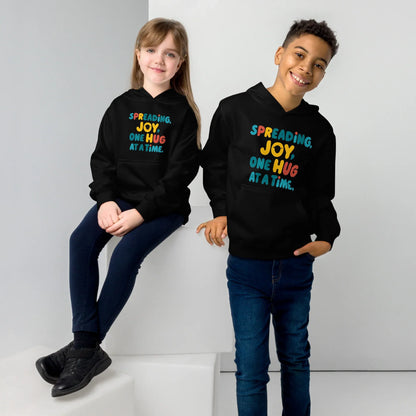 Spreading Joy One Hug At A Time | Kids Fleece Hoodie - AwRans Clothing