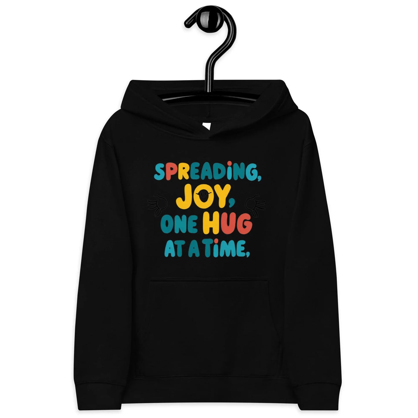 Spreading Joy One Hug At A Time | Kids Fleece Hoodie - AwRans Clothing