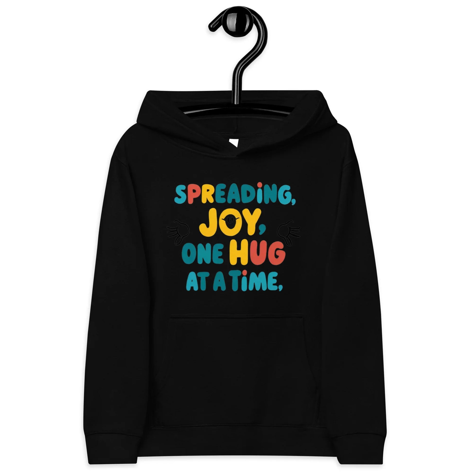Spreading Joy One Hug At A Time | Kids Fleece Hoodie - AwRans Clothing