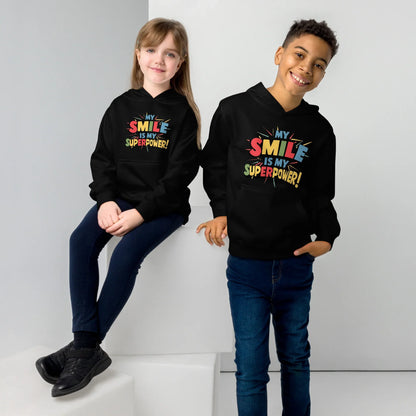 My Smile Is My Superpower | Kids Fleece Hoodie - AwRans Clothing