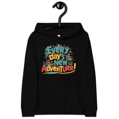 Every Day’s New Adventure | Kids Fleece Hoodie - AwRans Clothing