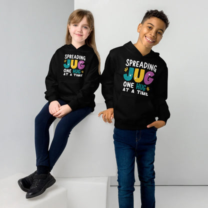 Spreading Joy One Hug At A Time | Kids Fleece Hoodie - AwRans Clothing
