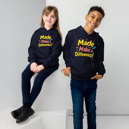 Made To Make A Difference | Kids Fleece Hoodie - AwRans Clothing