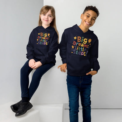 Big Dreams Little Steps! | Kids Fleece Hoodie - AwRans Clothing