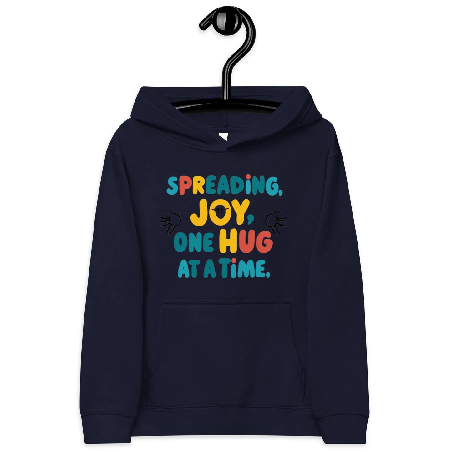 Spreading Joy One Hug At A Time | Kids Fleece Hoodie - AwRans Clothing