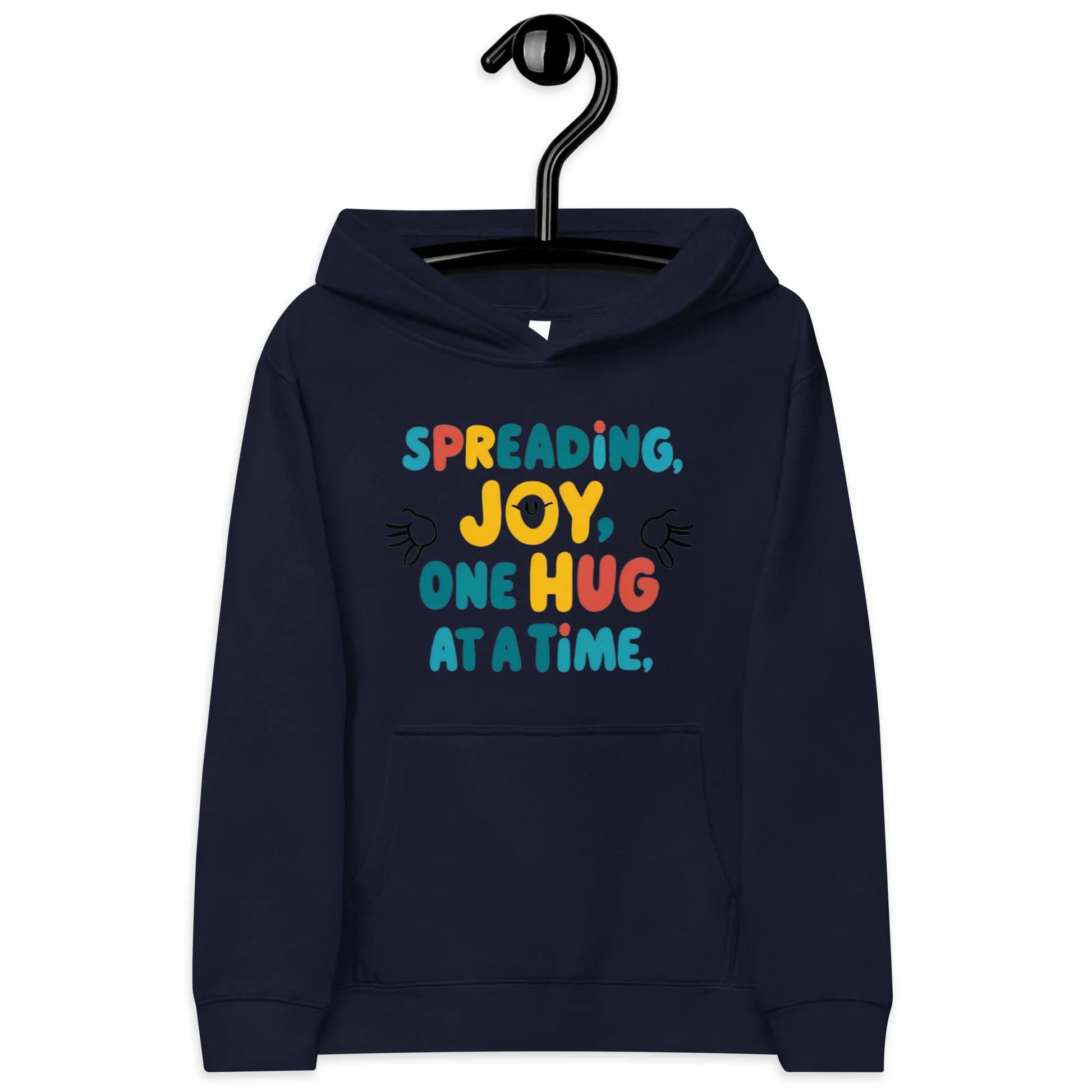 Spreading Joy One Hug At A Time | Kids Fleece Hoodie - AwRans Clothing
