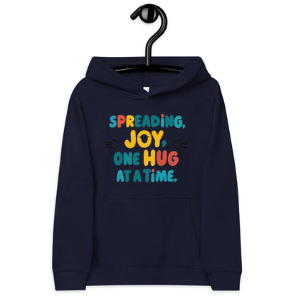 Spreading Joy One Hug At A Time | Kids Fleece Hoodie - AwRans Clothing