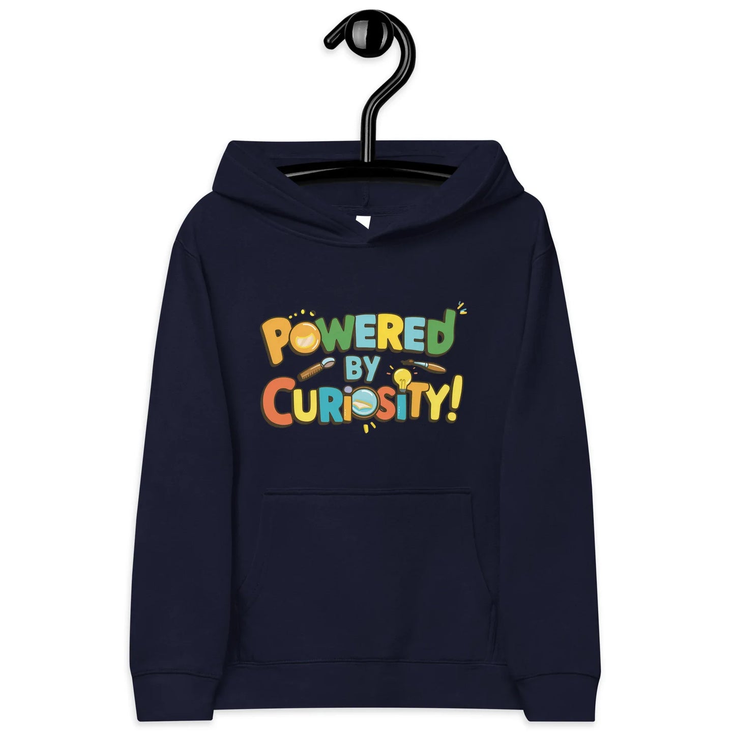 Powered By Curiosity | Kids Fleece Hoodie - AwRans Clothing