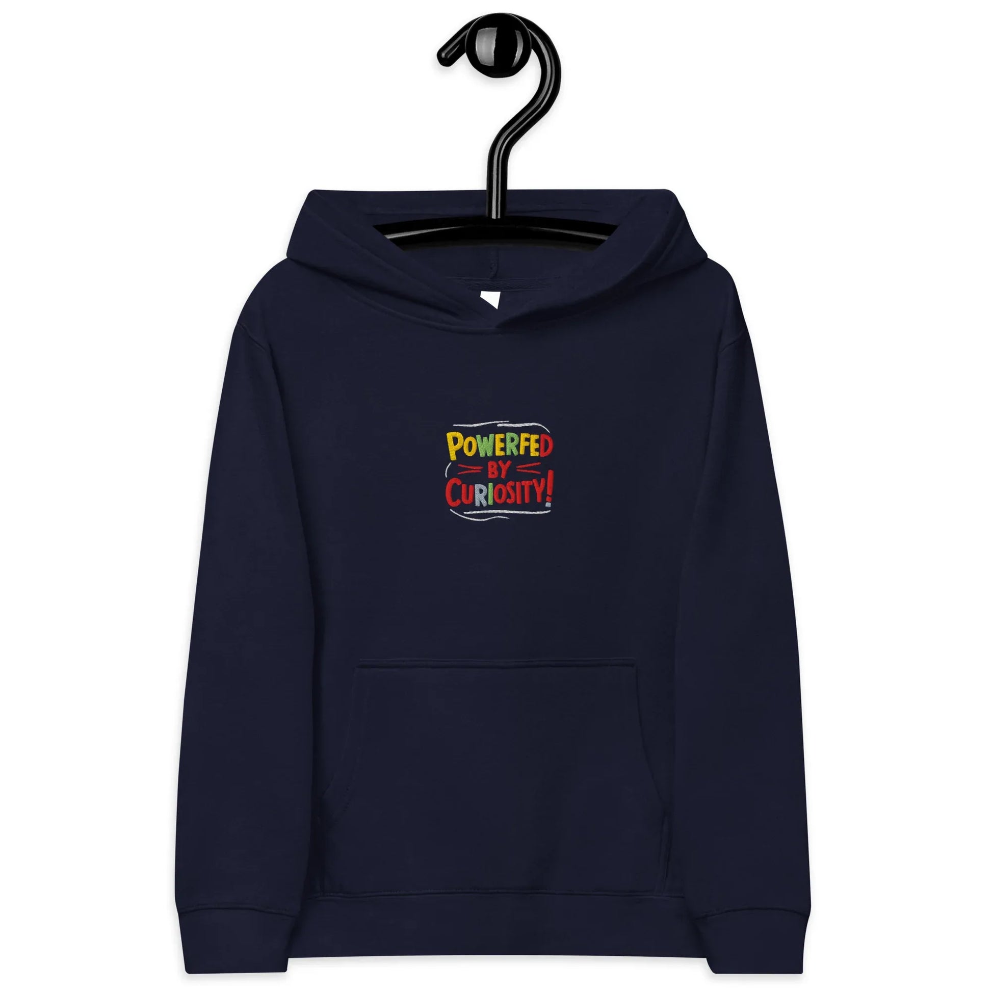 Powered By Curiosity | Kids Embroidered Fleece Hoodie - AwRans Clothing
