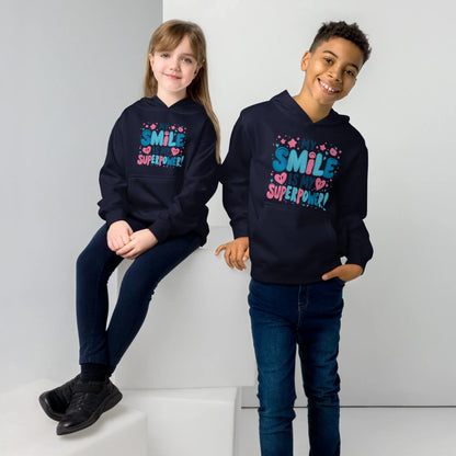 My Smile Is My Superpower | Kids Fleece Hoodie - AwRans Clothing