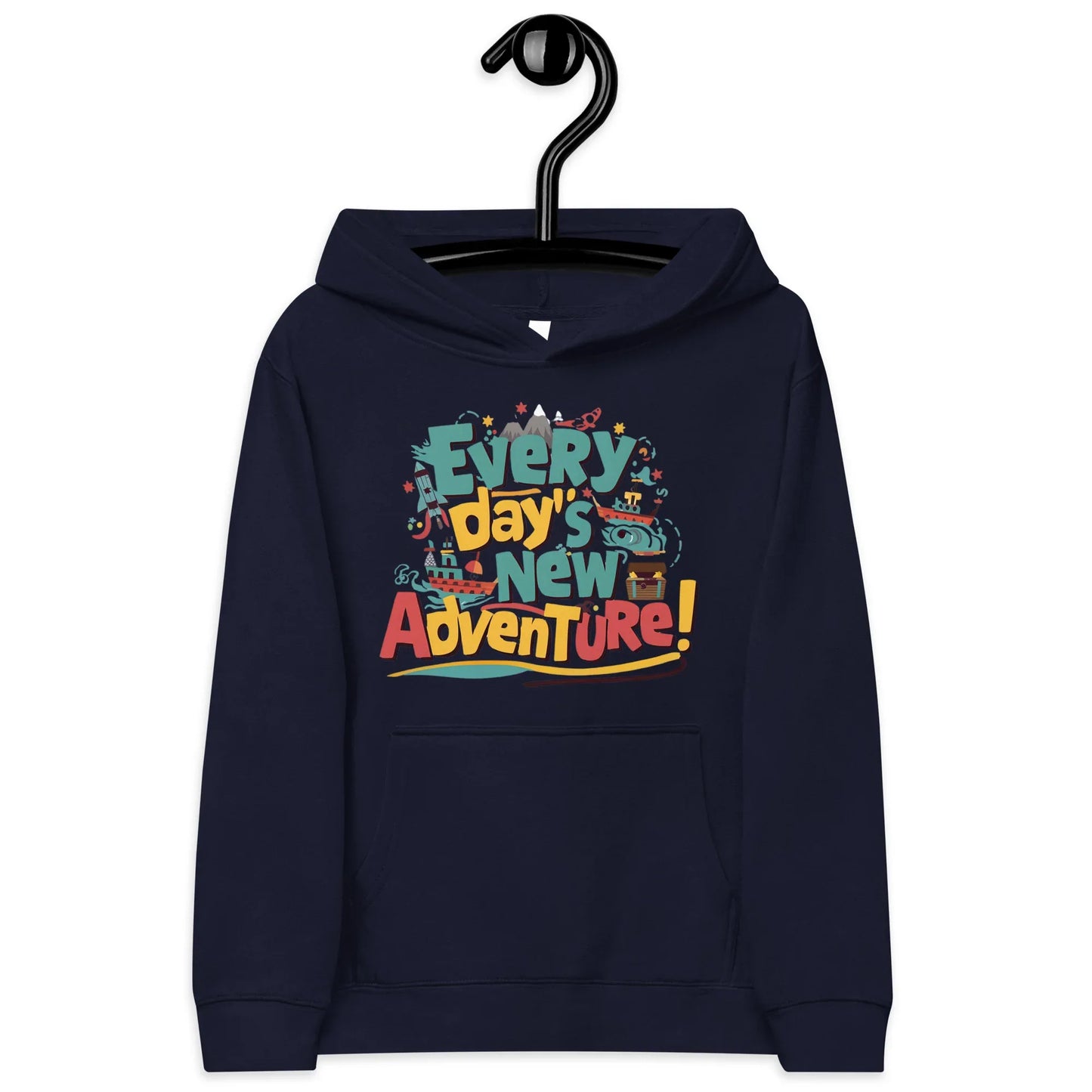 Every Day’s New Adventure | Kids Fleece Hoodie - AwRans Clothing
