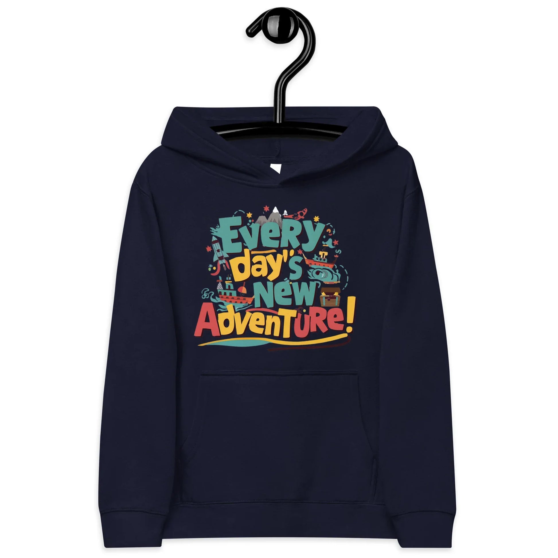 Every Day’s New Adventure | Kids Fleece Hoodie - AwRans Clothing