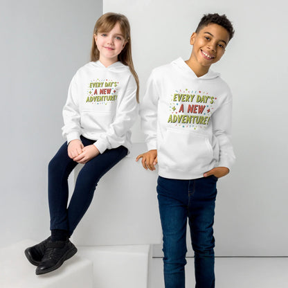 Every Day’s A New Adventure! | Kids Fleece Hoodie - AwRans Clothing