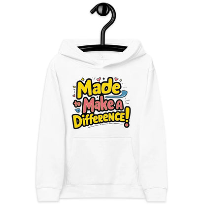 Made To Make A Difference | Kids Fleece Hoodie - AwRans Clothing