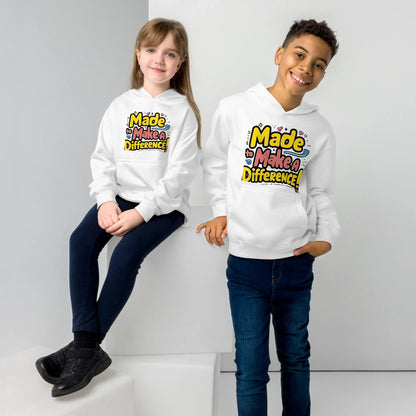Made To Make A Difference | Kids Fleece Hoodie - AwRans Clothing
